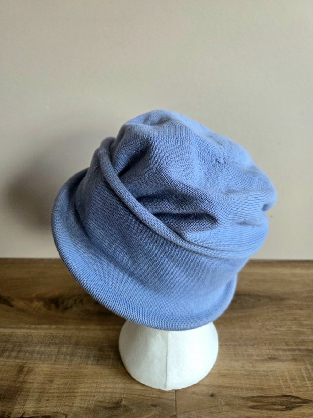 Parkhurst 100% cotton blue hat with floral design on the side. - Picture 3 of 8